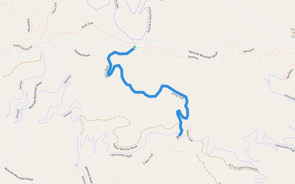 Jump Trail walking route map in Moscow
