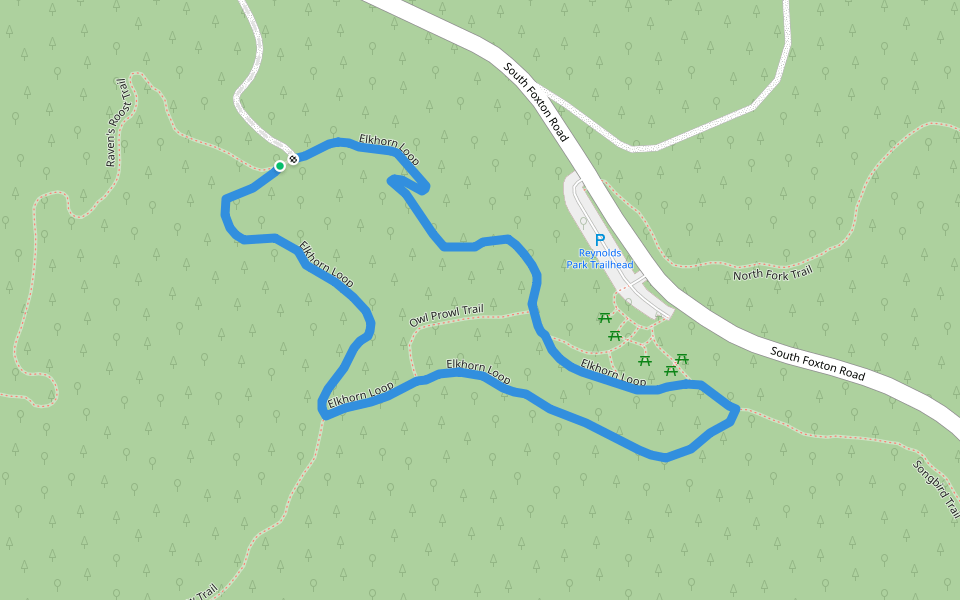 Elkhorn Loop walking route map in Conifer