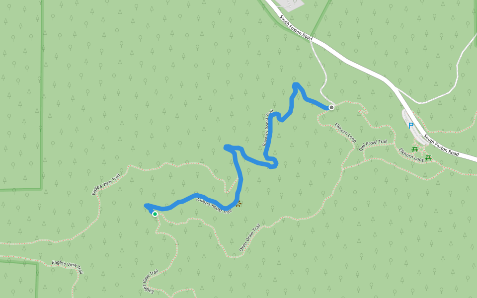 Raven's Roost Trail walking route map in Conifer