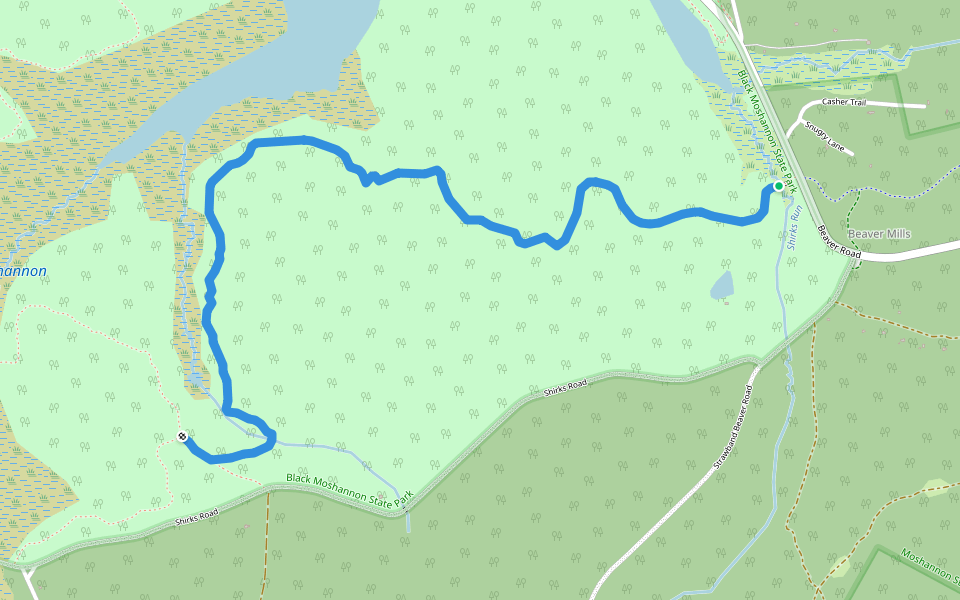 Allegheny Front Trail & Moss-Hanne Trail walking route map in Philipsburg