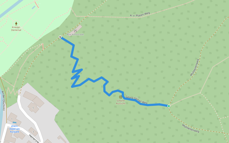 Georg-Glimpf-Weg walking route map in Bad Berneck im Fichtelgebirge