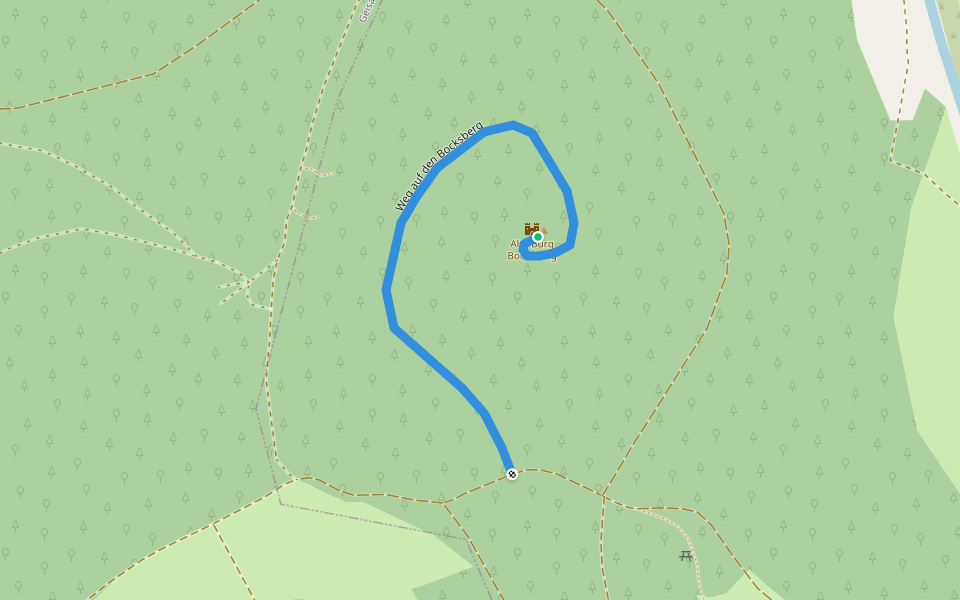 Weg auf den Bocksberg walking route map in Schleid