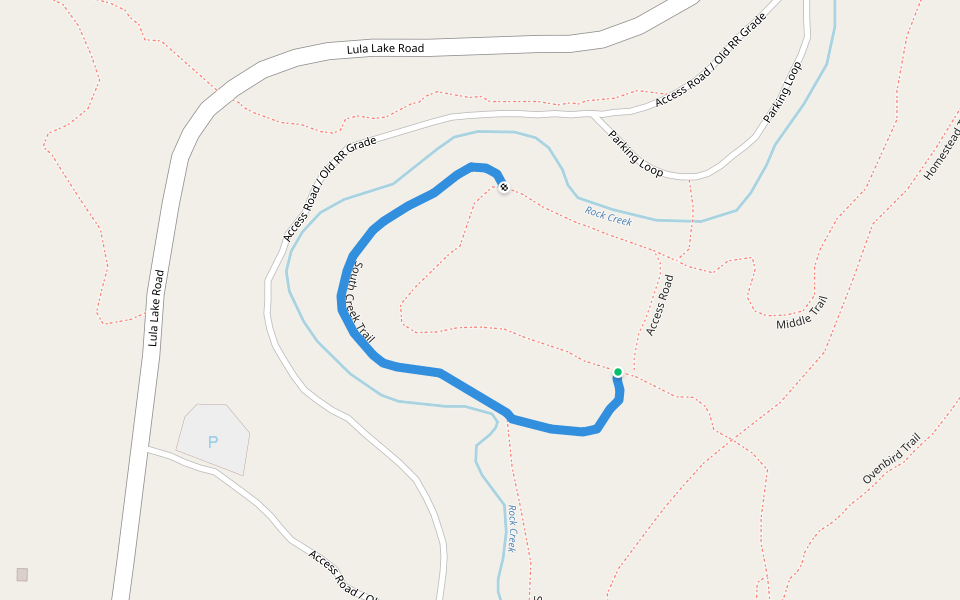 Trail C walking route map in Lookout Mountain