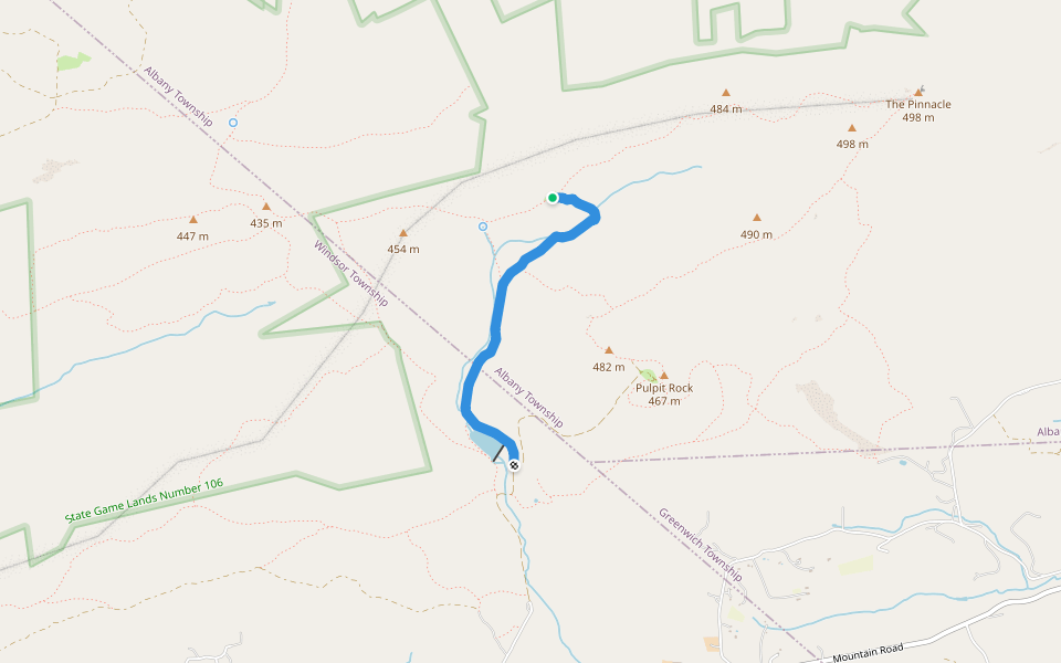 Furnace Creek Trail walking route map in Kempton