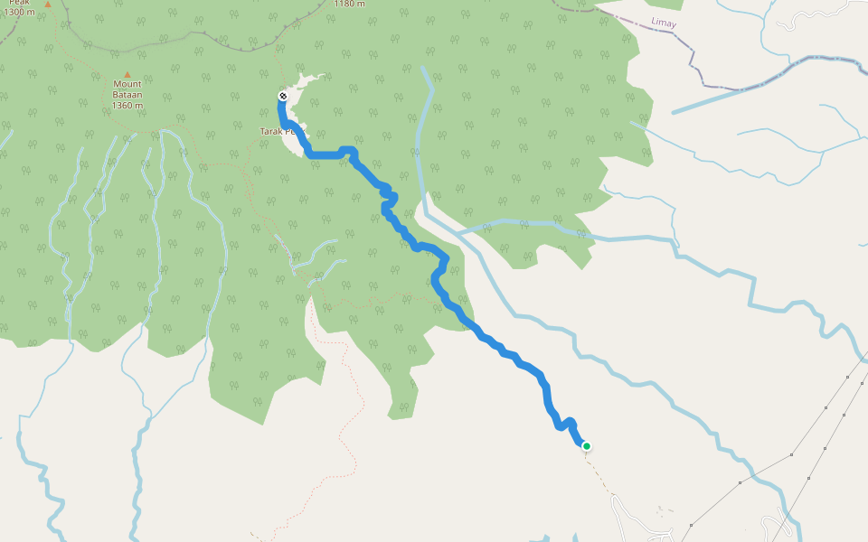 Tarak Trail walking route map in Mariveles