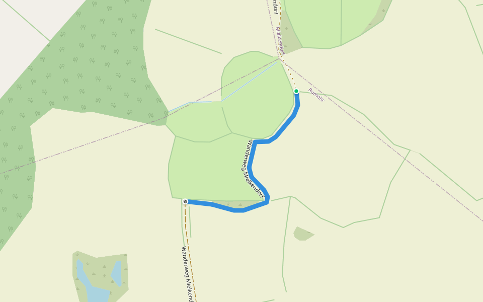 Wanderweg Mielkendorf walking route map in Mielkendorf