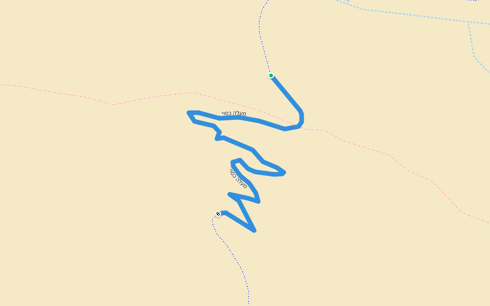 מעלה כסוי walking route map in Ketura