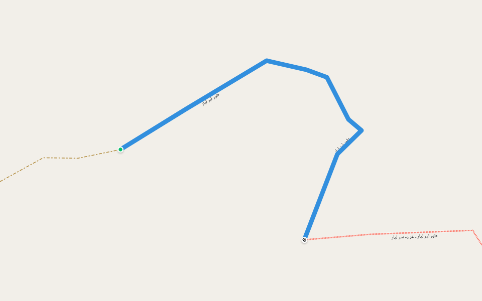 طور ثپر لیار walking route map in Haji Khan Alam Kalay