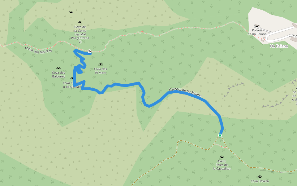 Caragol de na Beiana walking route map in Calvià