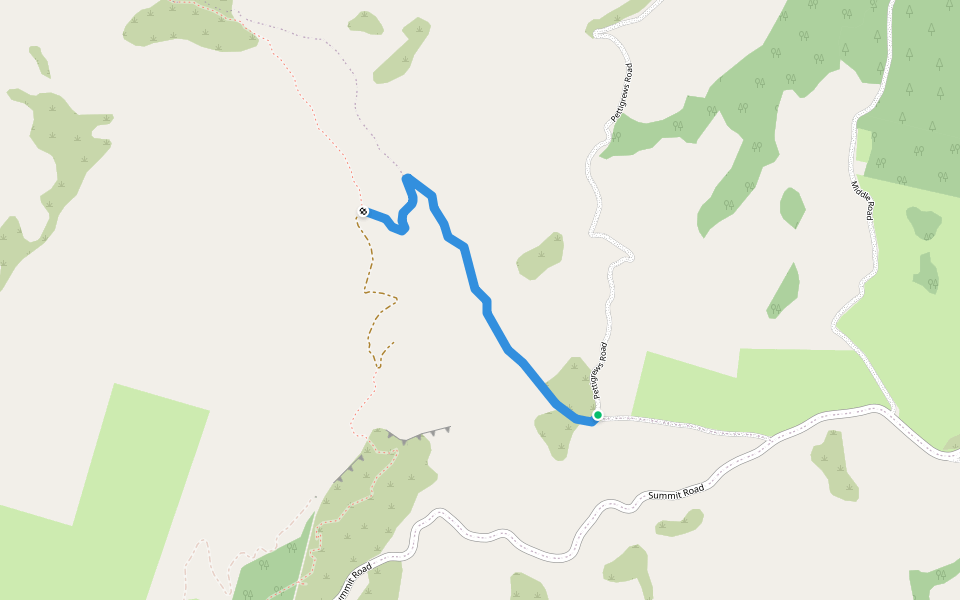 Pettigrews Track walking route map in Pigeon Bay