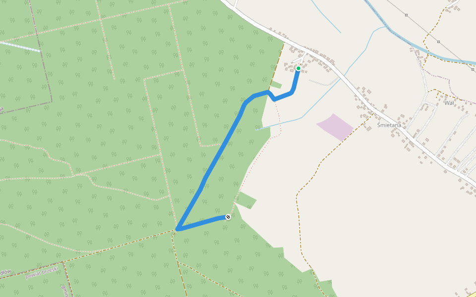 Droga Krzyżowa Bł. Karoliny Kózkówny walking route map in Wał-Ruda
