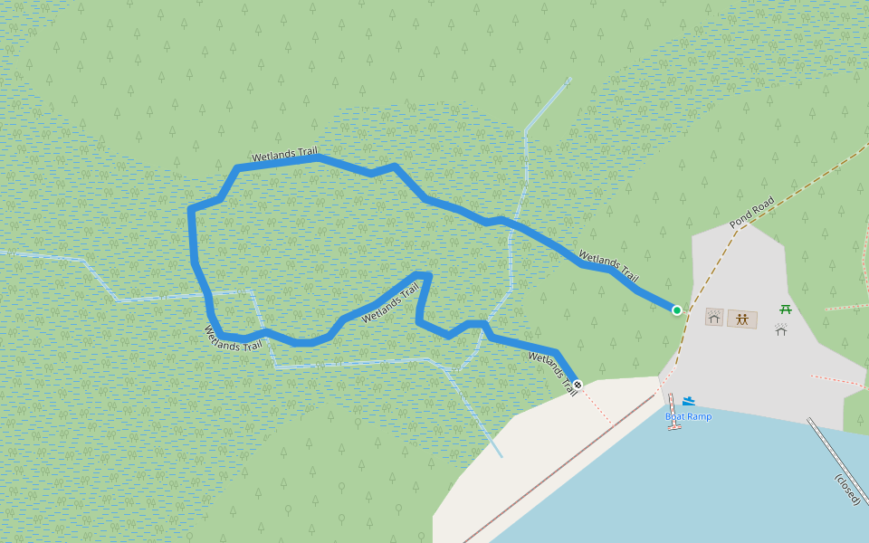 Wetlands Trail walking route map in Midway