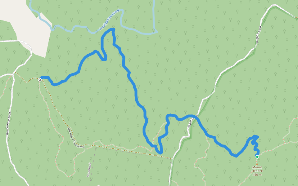 Traverse Track walking route map in Monomak