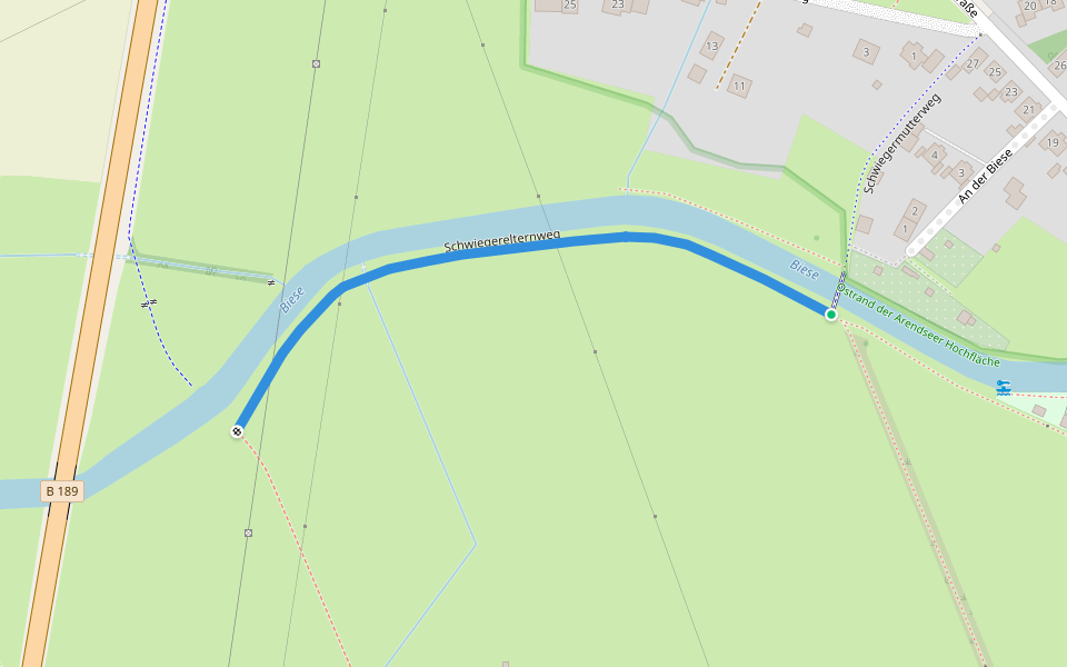 Schwiegerelternweg walking route map in Osterburg (Altmark)