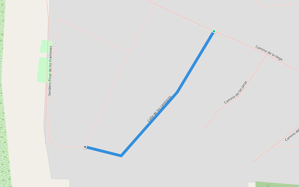 Calle de los Lentiscos walking route map in Chiclana de la Frontera