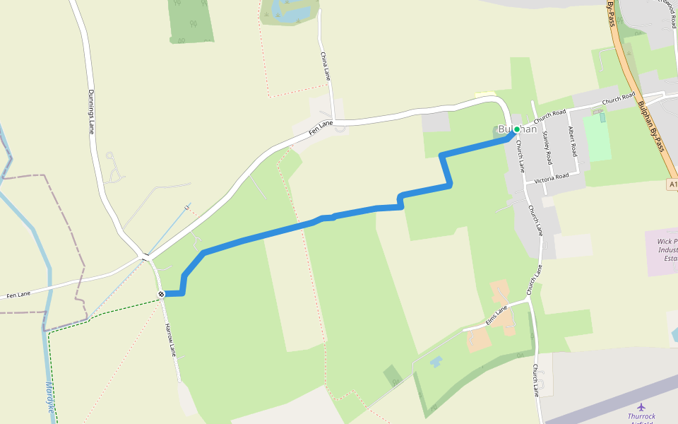 Jack Poulters Path walking route map in Bulphan