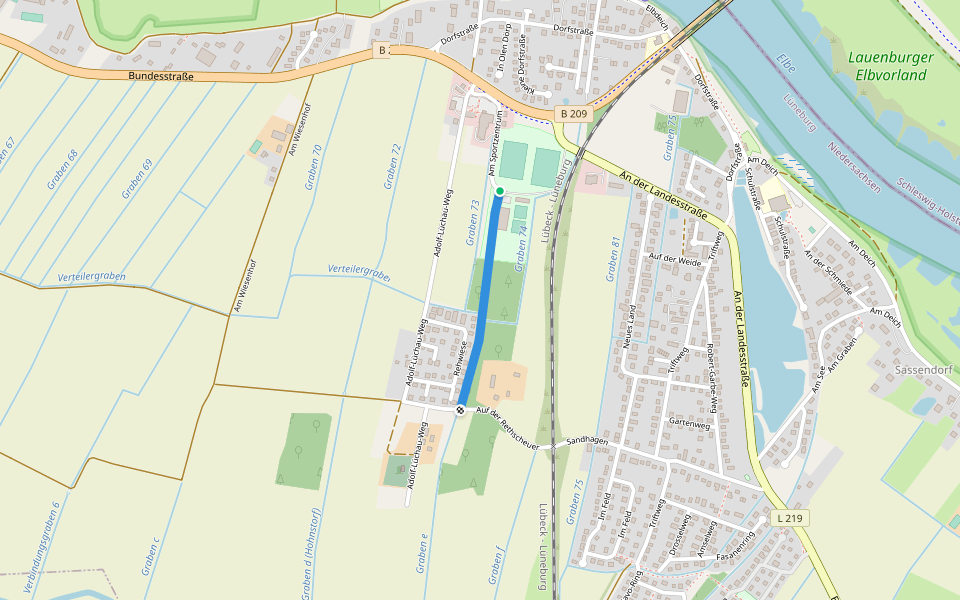 Am Gemeindewald walking route map in Hohnstorf (Elbe)