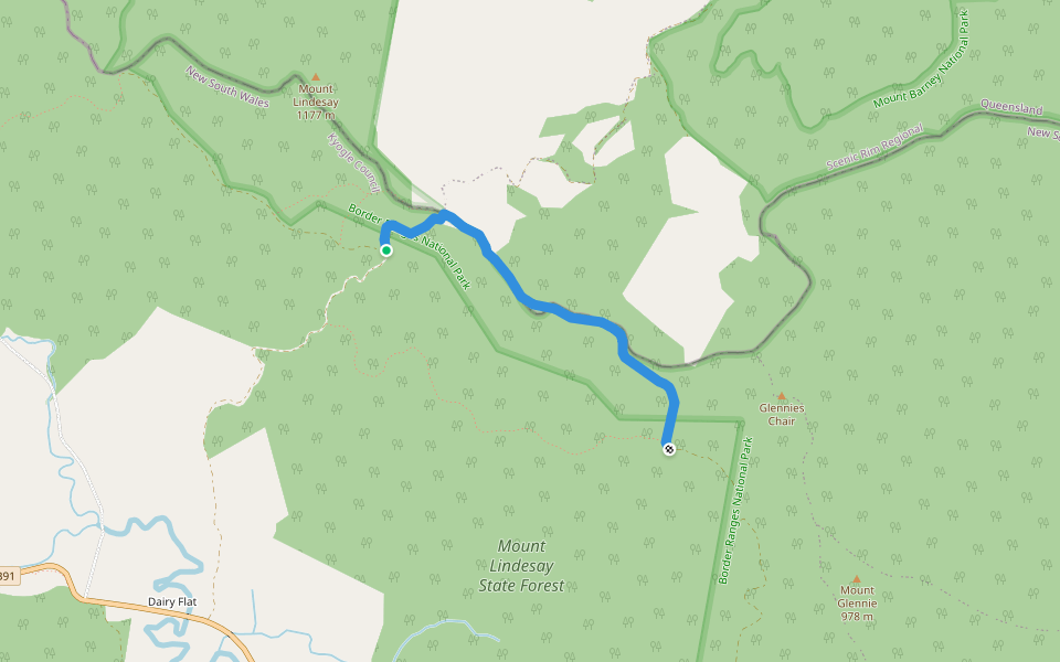 Sandy Hill Road walking route map in Dairy Flat