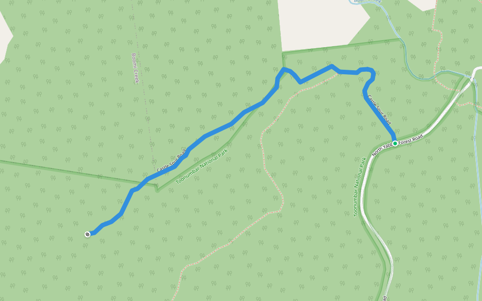 Castle Spur Road walking route map in Brumby Plains