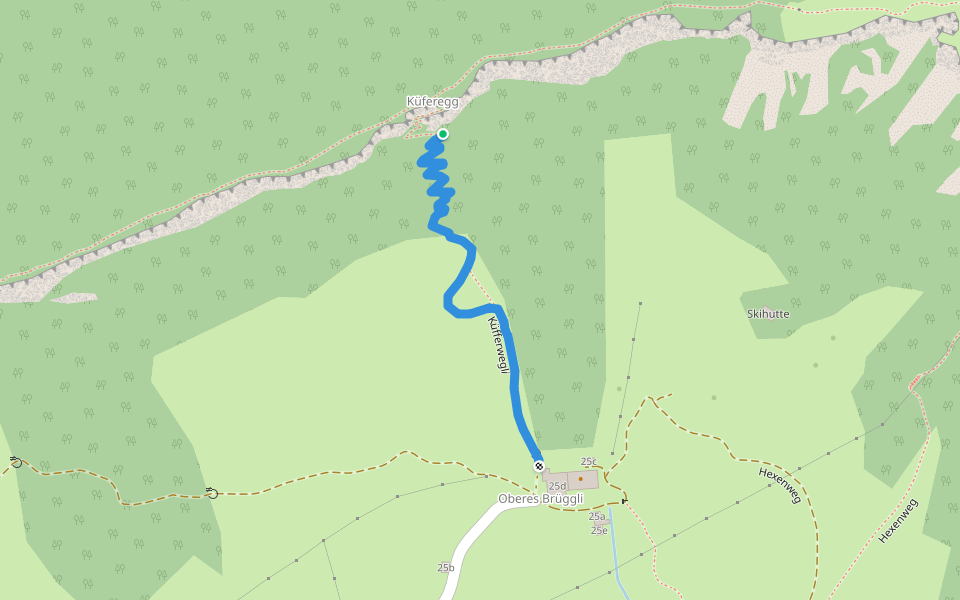 Küfferwegli walking route map in Selzach