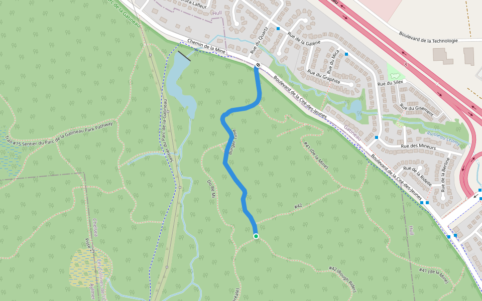 Burger Time walking route map in Chelsea