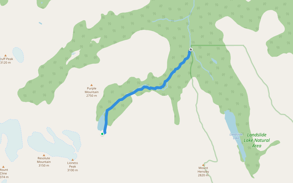 Lake Of Falls Trail In Alberta Walking Map Osm Way 283905145 