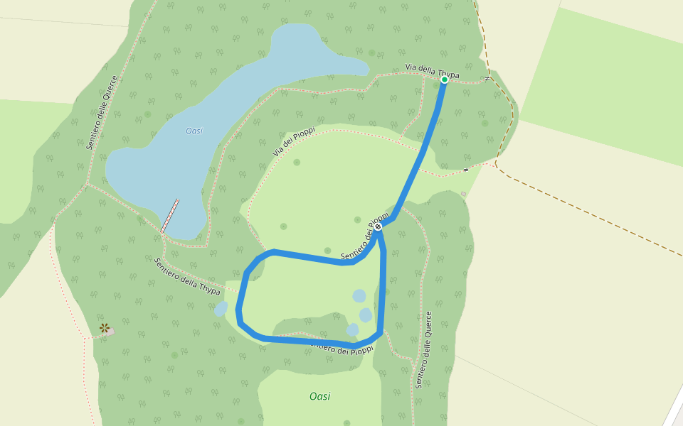 Sentiero dei Pioppi walking route map in San Zenone degli Ezzelini