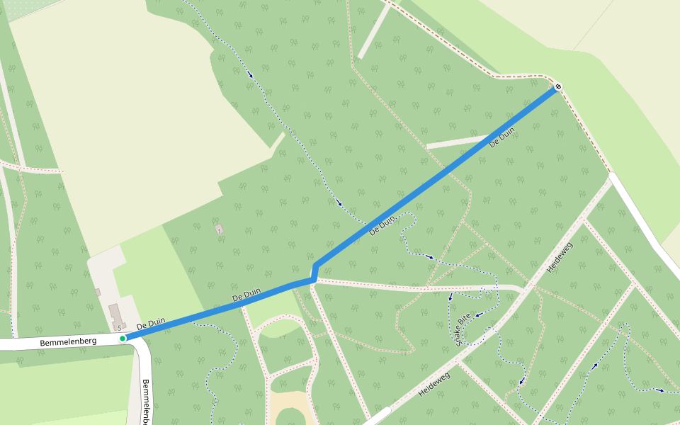 De Duin walking route map in Bergen op Zoom