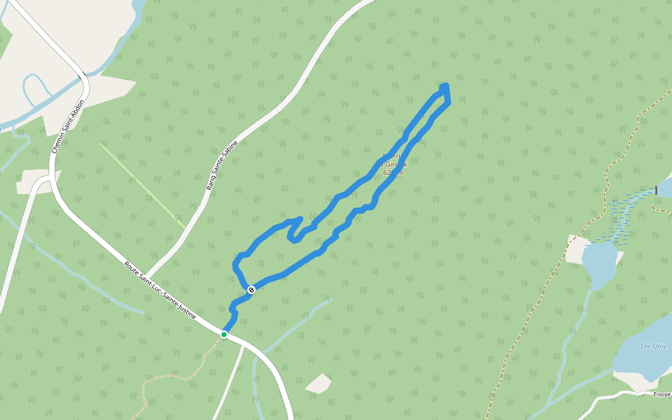 morne à Giroux walking route map in Saint-Luc-de-Bellechasse