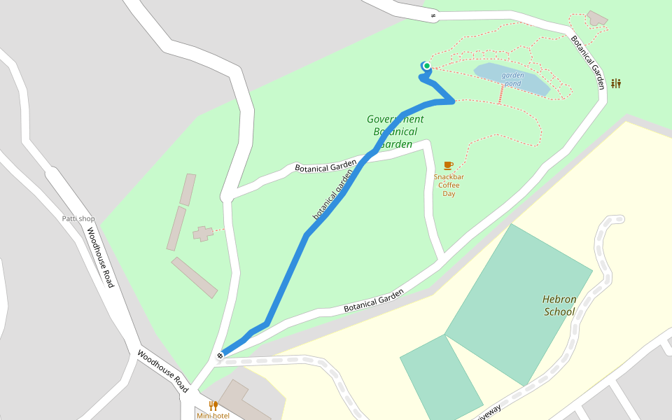 botanical garden walking route map in Ooty