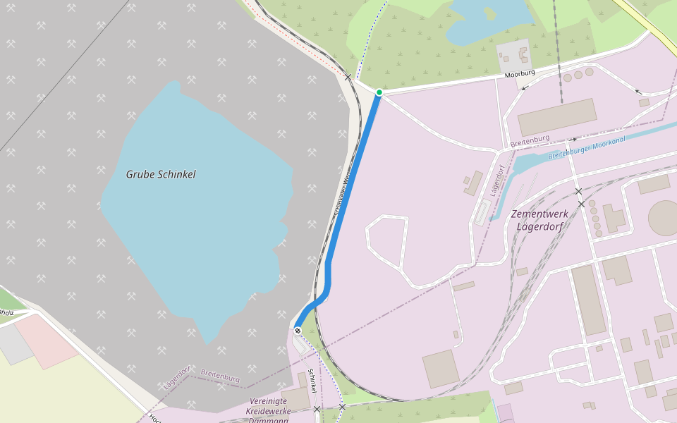 Schinkeler Weg walking route map in Lägerdorf