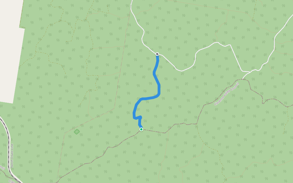 Sayes Road walking route map in Gibberagee