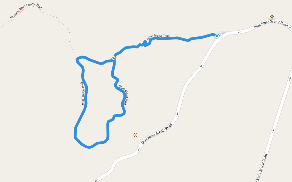 Blue Mesa Trail walking route map in Chambers