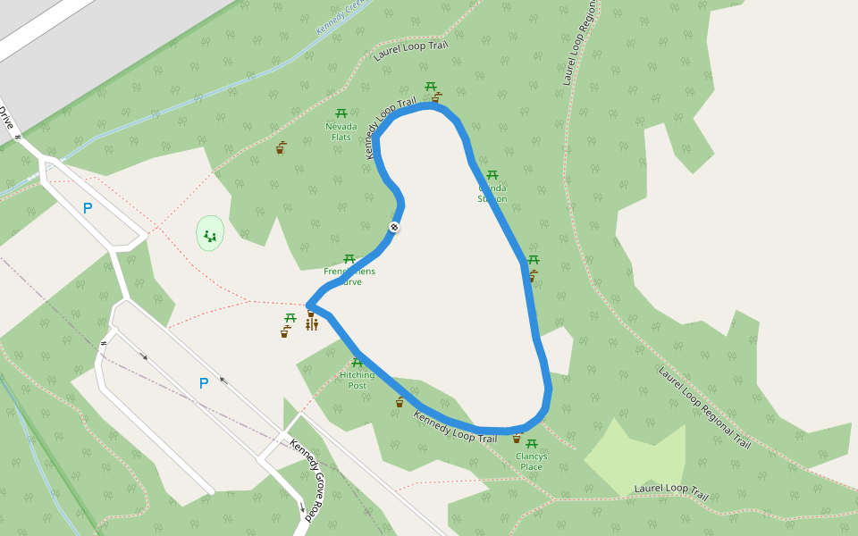 Kennedy Loop Trail walking route map in El Sobrante
