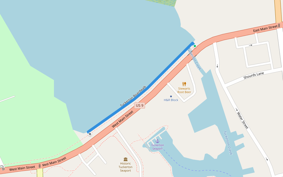Tuckerton Boardwalk walking route map in Tuckerton