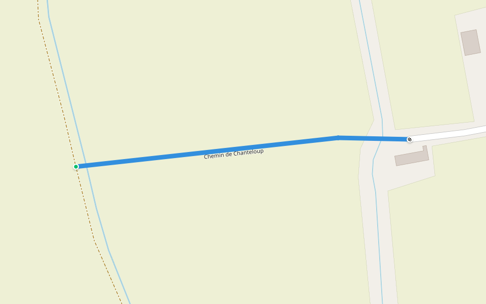 Chemin de Chanteloup walking route map in Mont-Dol