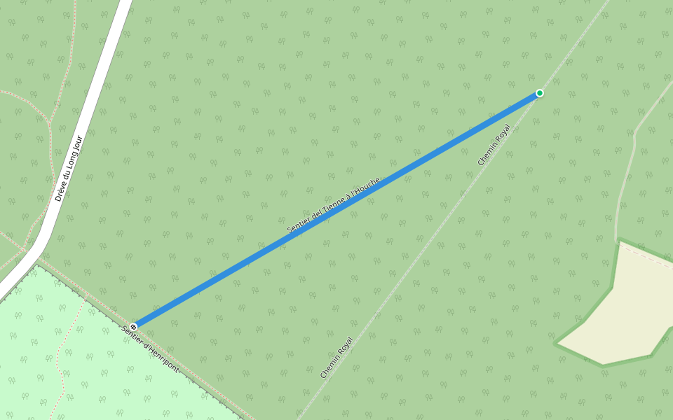 Sentier del Tienne à l'Houche walking route map in Braine-le-Comte