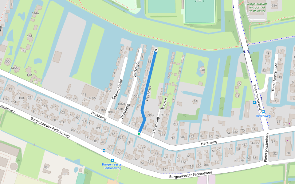 De Duiker walking route map in Wilnis