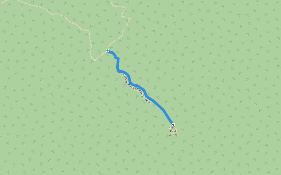 Kersop Peak Climbing Track walking route map in Wilsons Promontory