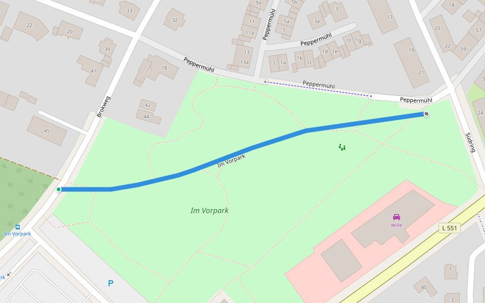Im Vorpark walking route map in Dülmen