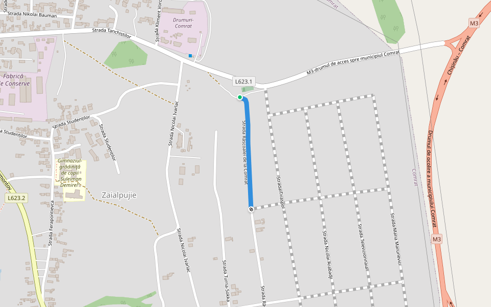 Strada Răscoalei de la Comrat walking route map in Comrat