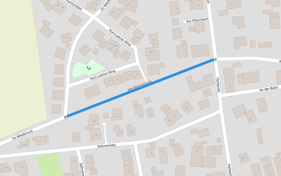 Alte Bahnstrecke walking route map in Hohenhameln