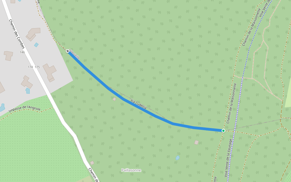 Via Ludevia walking route map in Sommières