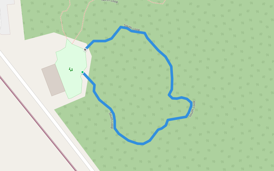 South Loop walking route map in Gibbons