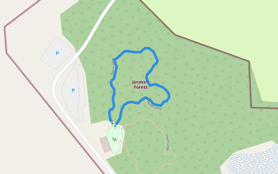 North Loop walking route map in Gibbons