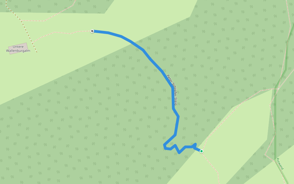 Peter-Schöpfer-Steig walking route map in Schliersee