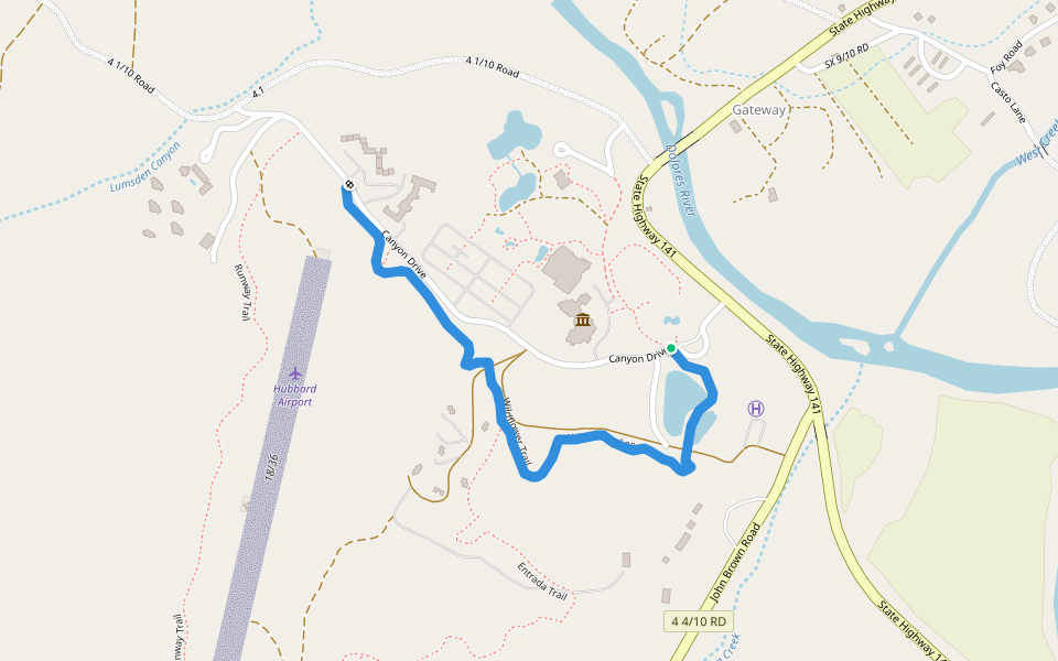 Wildflower Trail walking route map in Gateway