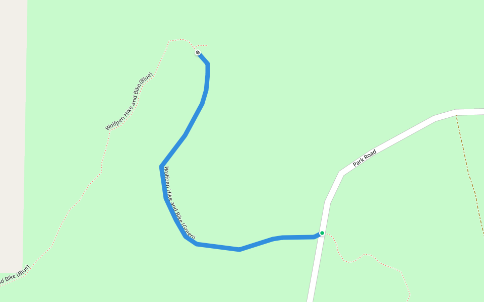 Wolfpen Hike and Bike (Green) walking route map in Eustace