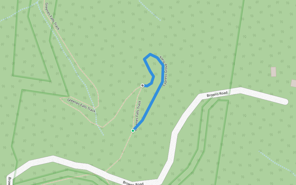 Cypress Grove Track walking route map in Mount Glorious