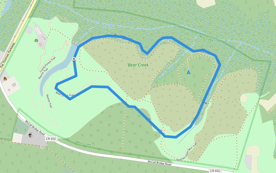 Bear Creek Trail walking route map in Quincy